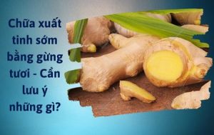 Chữa xuất tinh sớm bằng gừng tươi